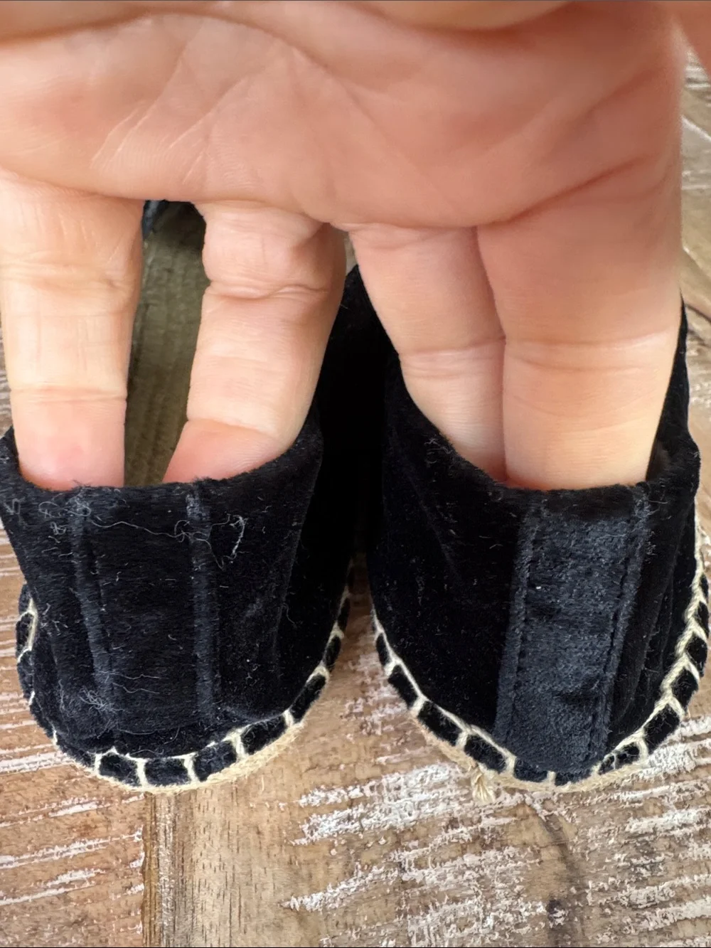 Tory Burch Black Velvet Espadrille 8.5
